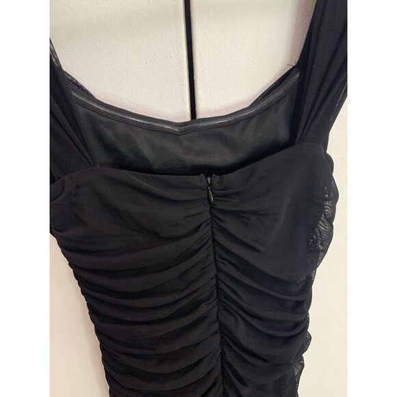 Black Bodycon Mermaid Gown. Womens Sz. S Off Shoulder Sleeveless. Stretchy - Picture 5 of 6